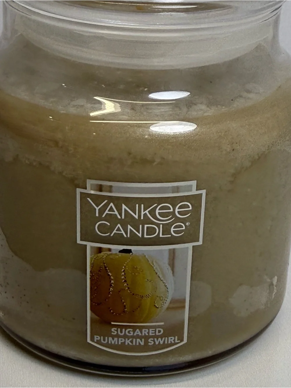 Yankee Candle Sugared Pumpkin Swirl Medi Jar 1 Wick Candle 22 oz Rare New